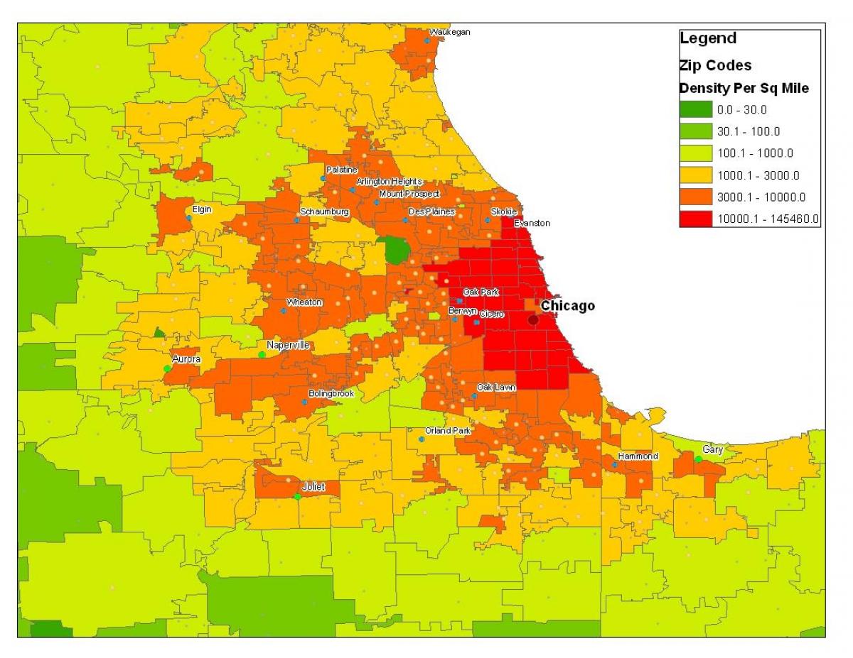 демографическая карта Чикаго