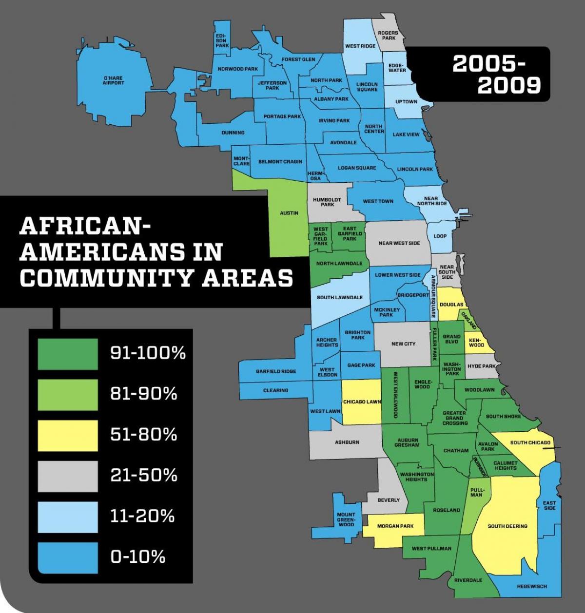 Окрестности Чикаго карта преступности