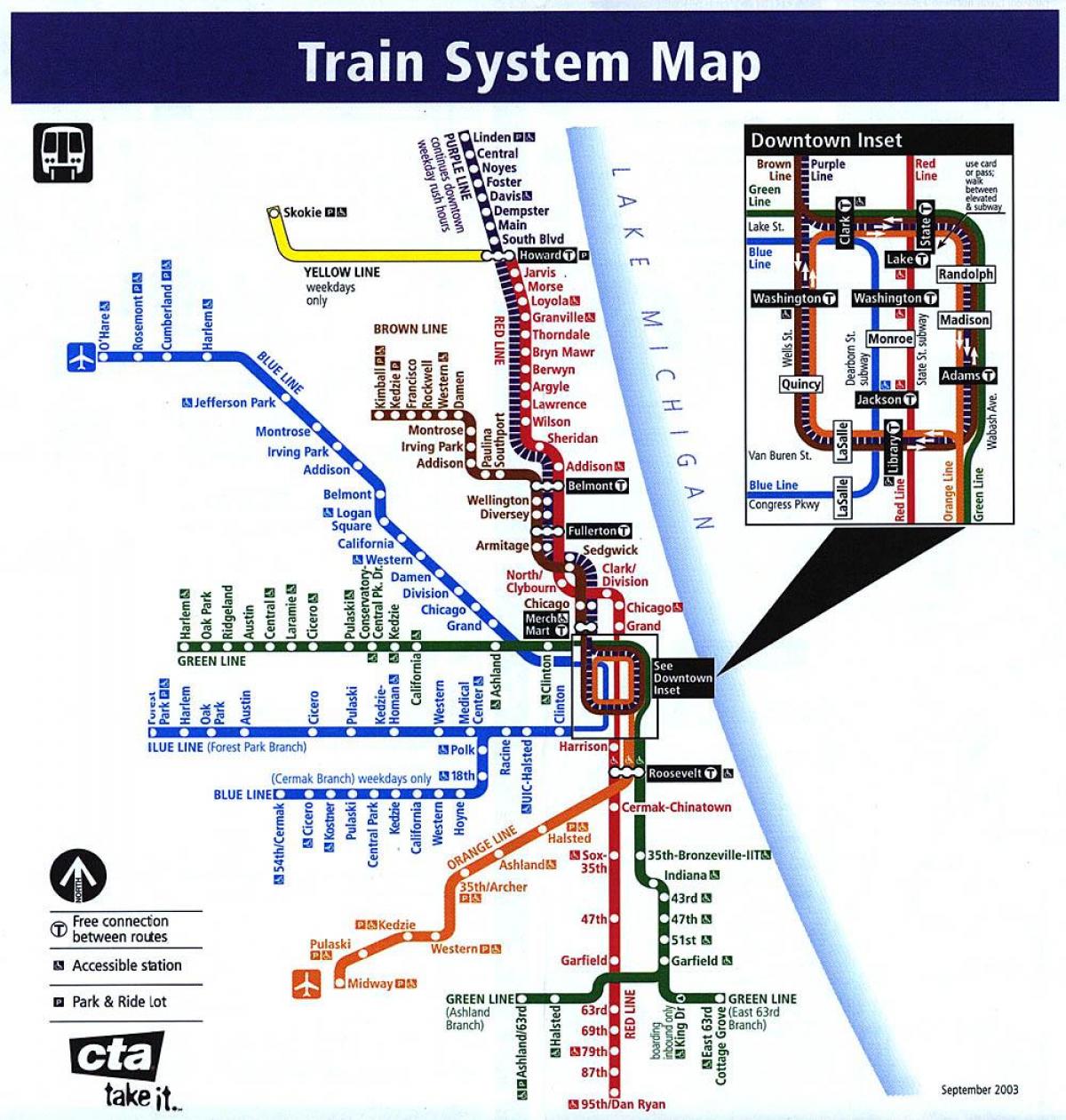 Железнодорожный карте Чикаго