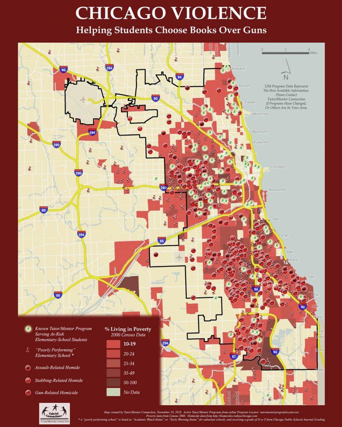 карту преступности в Чикаго