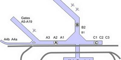 Карта аэропорту Чикаго Мидуэй