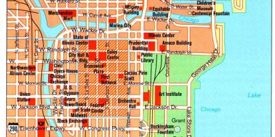 Карта достопримечательностей Чикаго