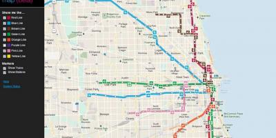 Чикаго общественного транспорта карте