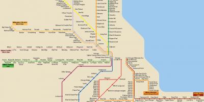 Чикаго общественного транспорта карте
