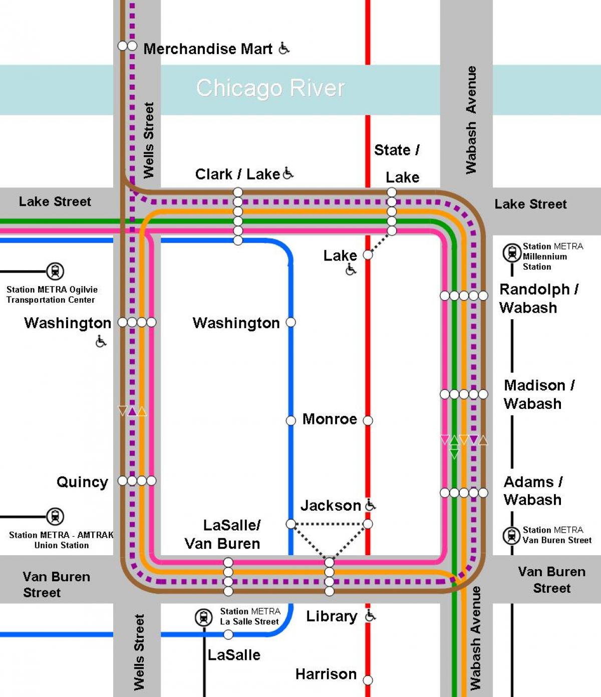 оранжевая линия на карте Чикаго