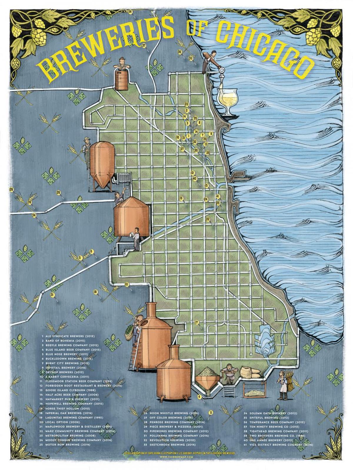 Чикаго пивная карта