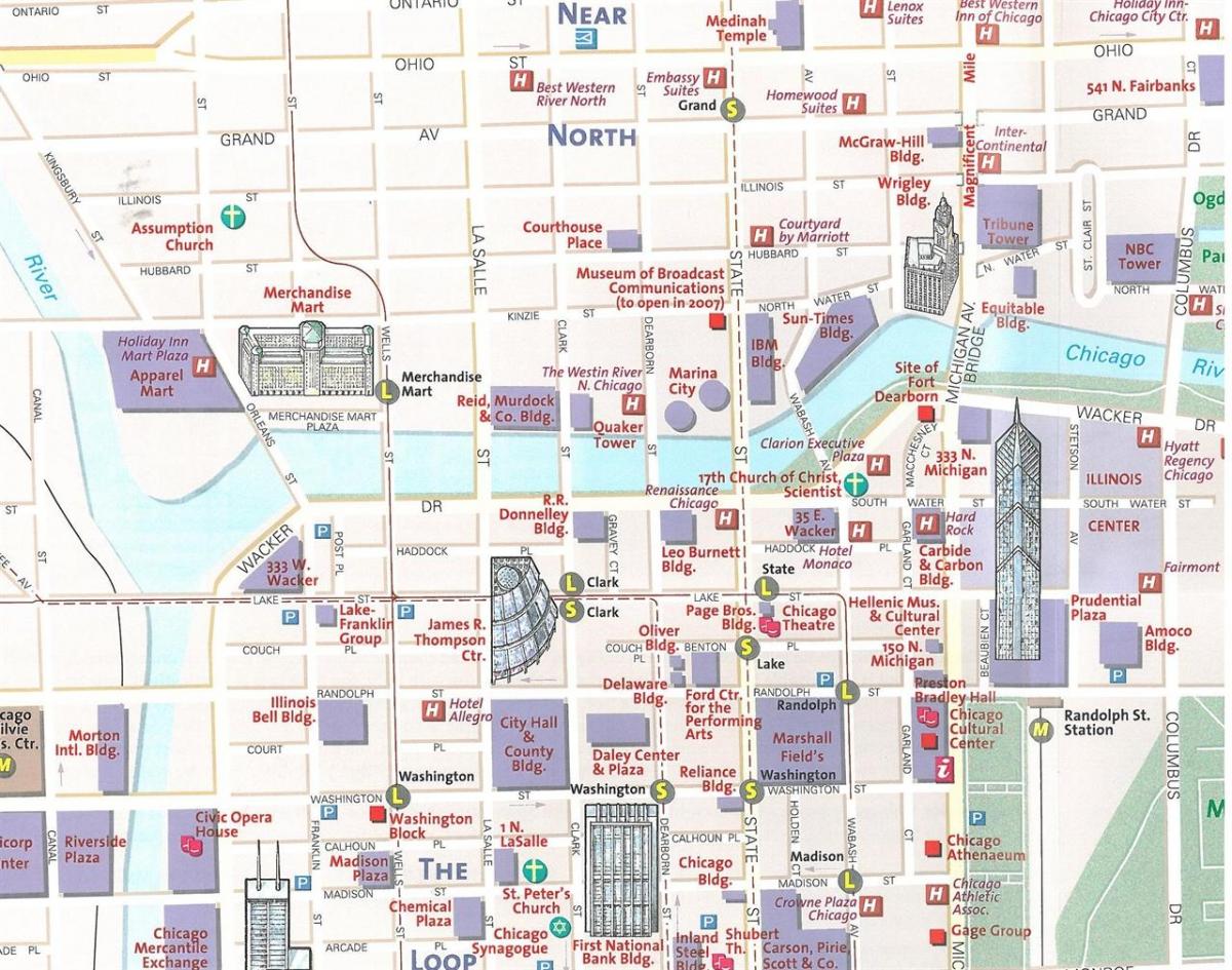 туристическая карта Чикаго