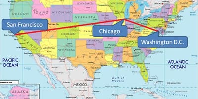 Чикаго на карте США