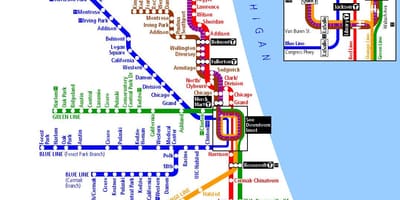 Метро в Чикаго карте