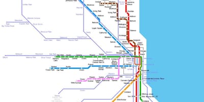 Станции метро Chicago карте