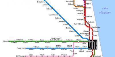 Карта метро Чикаго